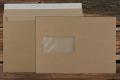 [70447] Briefhüllen mit Fenster C5 162x229 mm Haftklebend Recycling Braun 140 g/qm